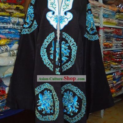 Chinese Black Opera Embroidered Flower Nv Pi Costumes