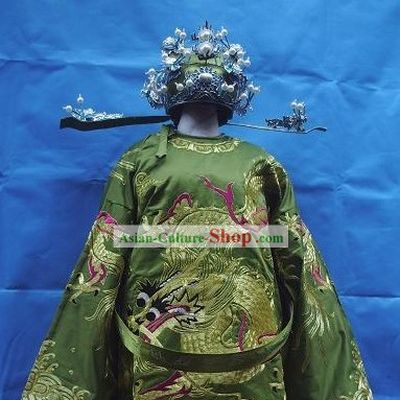 Chinese Opera Prime Minister Costumes and Hat