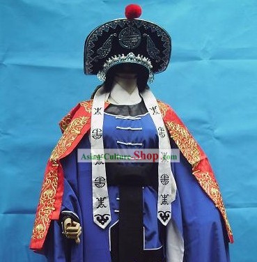 Chinese Opera Lin Chong Costumes and Hat