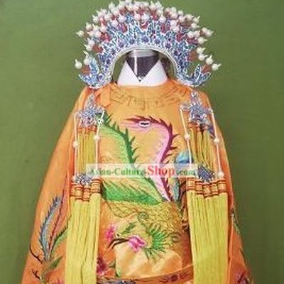 Ancient Chinese Opera Empress Costumes and Phoenix Crown for Kids