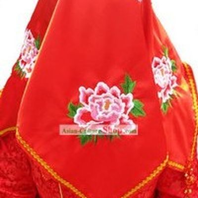 Traditional Chinese Silk Red Wedding Cloth
