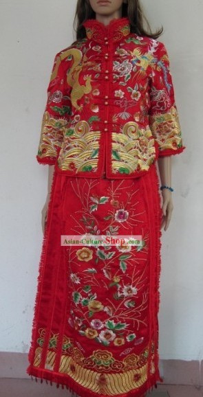 Traditional Chinese Xiao Feng Xian Bride Wedding Dress