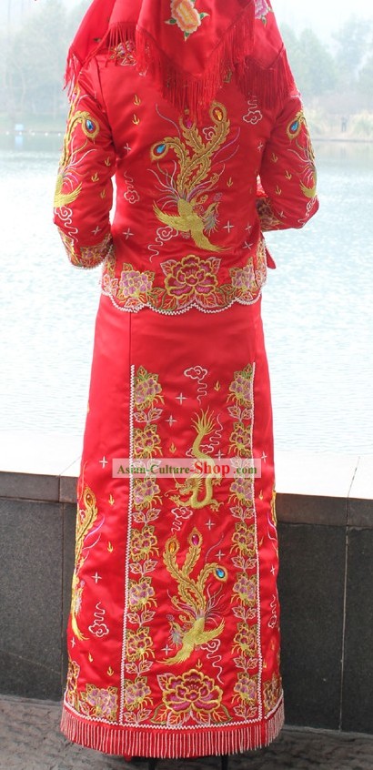 Classic Xiao Feng Xian Long Feng Gua Wedding Dress