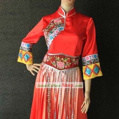 Traditional Chinese Minority Clothing and Hat for Women