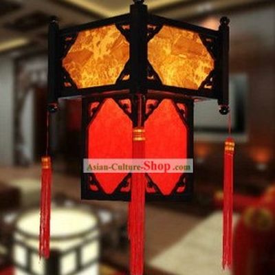 Traditional Chinese Wooden Parchment Palace Lantern
