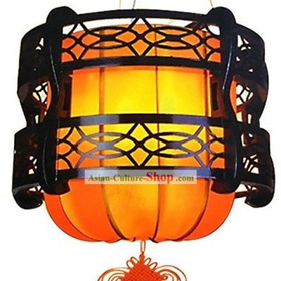 Traditional Chinese Parchment Wooden Lantern