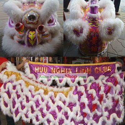 Top Fluorescent Lion Dancing Head and Costume Complete Set