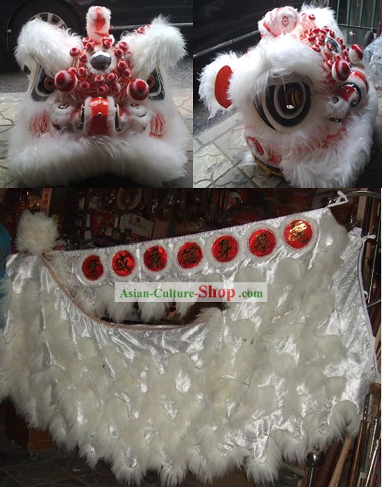 Top HOK SAN Long Wool Lion Dance Costume Complete Set