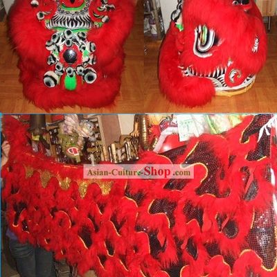 Company Opening Lucky Guan Gong Lion Dance Costume Complete Set