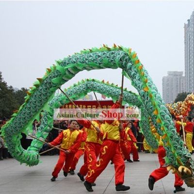 18 Meters Long Beijing Green Dragon Dance Costume for Sale