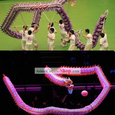 Professional Competition and Parade Luminous Purple Dragon Dancing Costume Complete Set