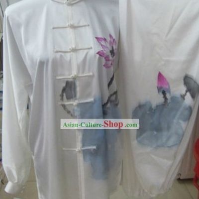 Chinese Silk Lotus Tai Chi Performance Costumes Set