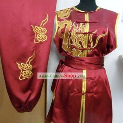 Chinese Southern Fist Nanquan Silk Embroidered Competition Suit for Men