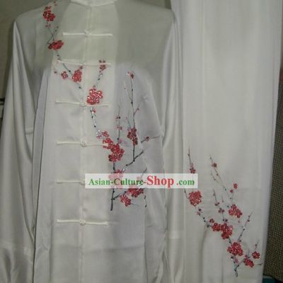 Traditional Chinese Plum Blossom Silk Wu Shu Clothing Set