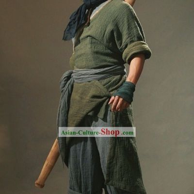 Outlaws of the Marsh Opera Ancient Chinese Kung Fu Men Costumes and Hat