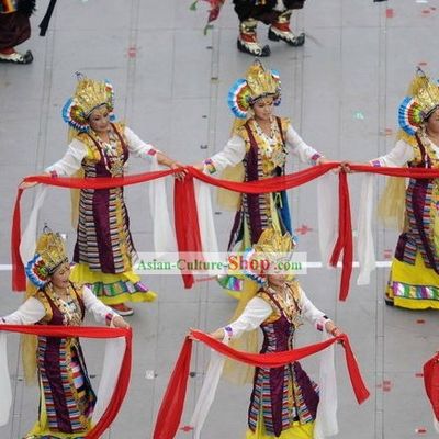 Beijing Olympic Games Opening Ceremony Tibetan Women Dance Costumes