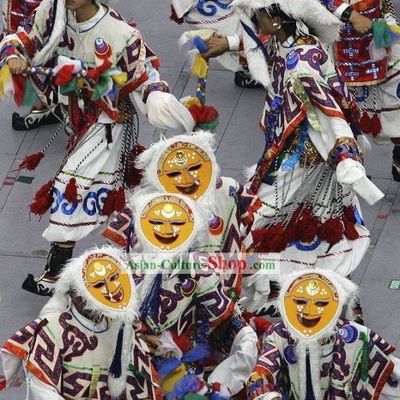 Beijing Olympic Games Opening Ceremony Tibetan Mask Dance Costumes