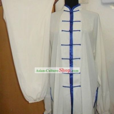 Chinese White Martial Arts Blouse and Pant