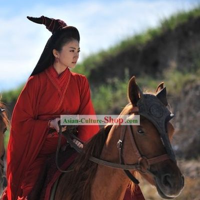 Ancient Chinese Red Hanfu Clothing for Women