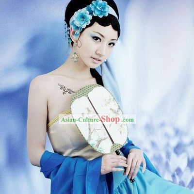 Ancient Chinese Alluring Woman Drama Character Costumes and Hair Accessories Complete Set