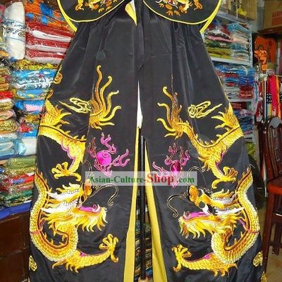 Chinese Ancient Emperor Embroidered Dragon Cape