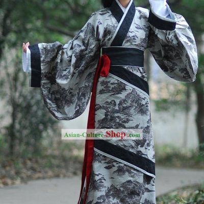 Ancient Landscape Painting Beauty Hanfu Clothing Complete Set