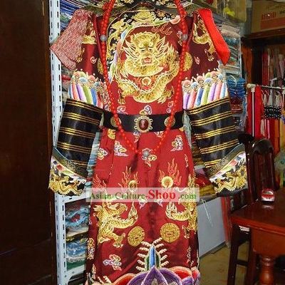 Ancient Emperor Embroidered Dragon Clothing Complete Set
