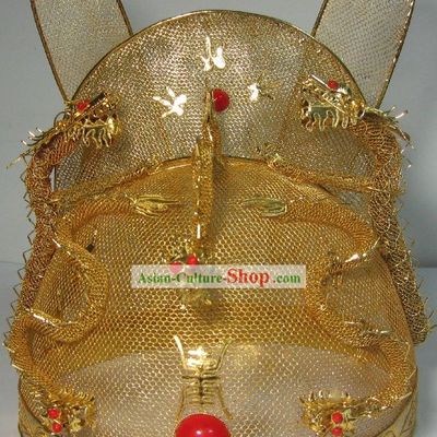 Ancient Chinese Emperor Five Dragons Crown