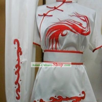 Traditional Chinese Short Sleeve Silk Wushu Clothing
