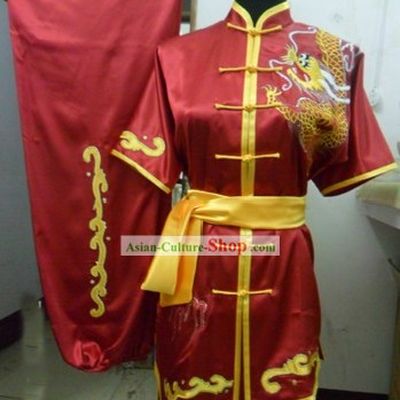 Chinese Red Dragon Kung Fu Competition Uniform