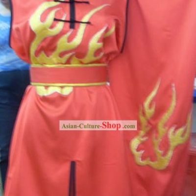 Chinese Red Silk Nanquan Competition Uniform