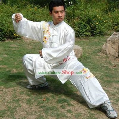 Traditional Chinese Silk Dragon Kung Fu Suit