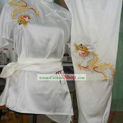 Chinese Silk Dragon Martial Arts Uniform for Women