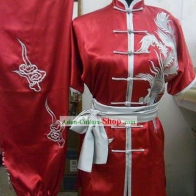 Chinese Short Sleeve Silk Wushu Suit