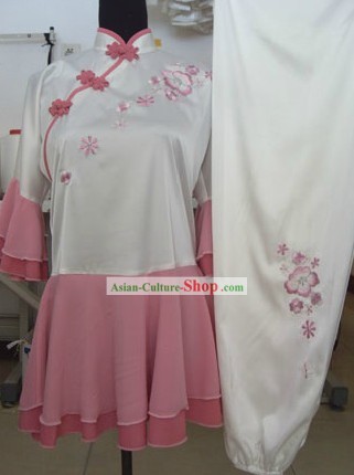 Chinese Silk Kung Fu Skirt Competition Uniform