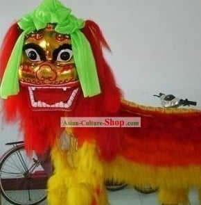 Traditional Chinese Folk Lion Dance Costume Complete Set