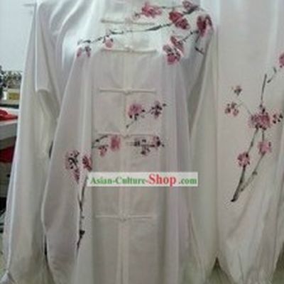 Chinese Winter Plum Blossom Silk Kung Fu Clothes Set