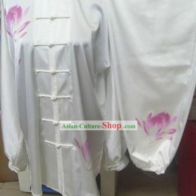 Chinese Lotus Silk Kung Fu Costumes Set