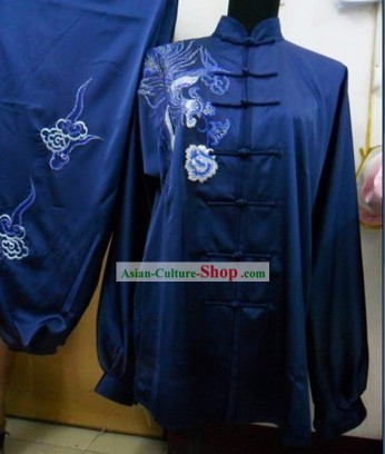 Chinese Silk Embroidered Phoenix Kung Fu Clothes for Women