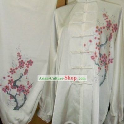 Traditional Chinese Silk Plum Blossom Tai Chi Clothing