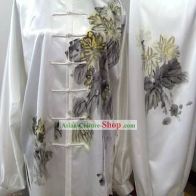 Traditional Chinese Silk Original Painting Tai Chi Uniform