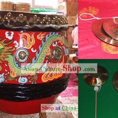 Traditional Drum, Gongs and Cymbals Music Instrument Complete Set