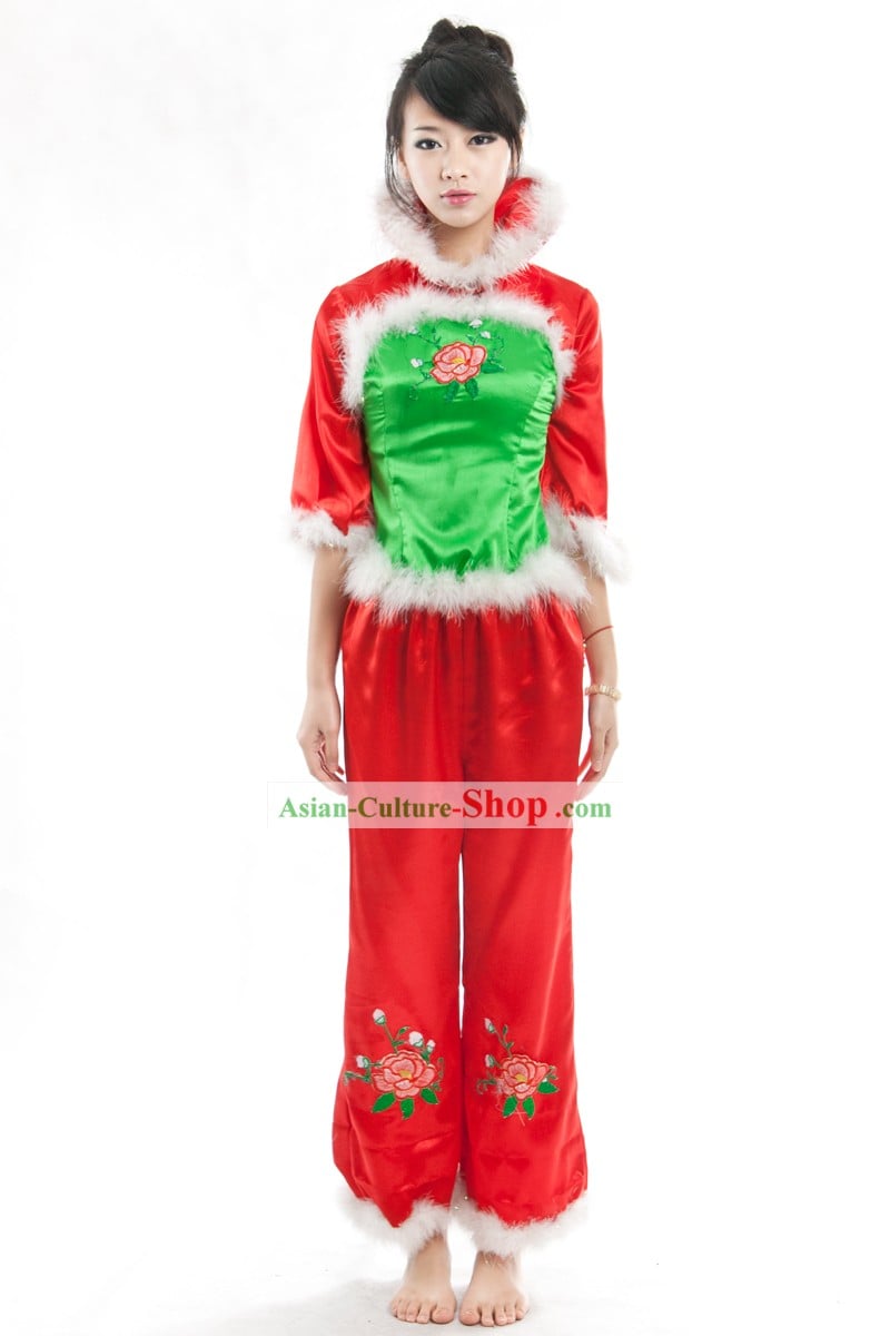 Traditional Chinese Folk Dance Costume Complete Set