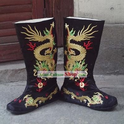 Ancient Chinese Emperor Dragon Boots