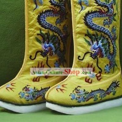 Ancient Chinese Emperor Dragon Shoes