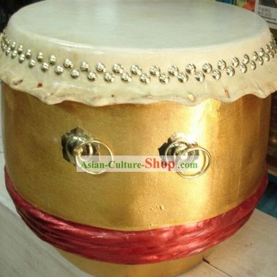 Traditional Golden Lion Dance Drum