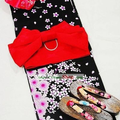 Japanese Yukata Dress Complete Set for Women