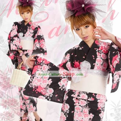 Japanese Yukata Clothes Complete Set for Women