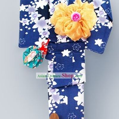 Traditional Japanese Kimono Costume Complete Set for Women