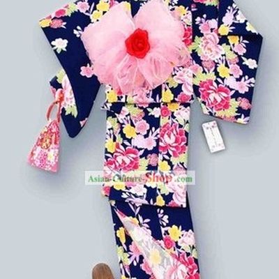 Japanese Classic Kimono Female Costumes Complete Set